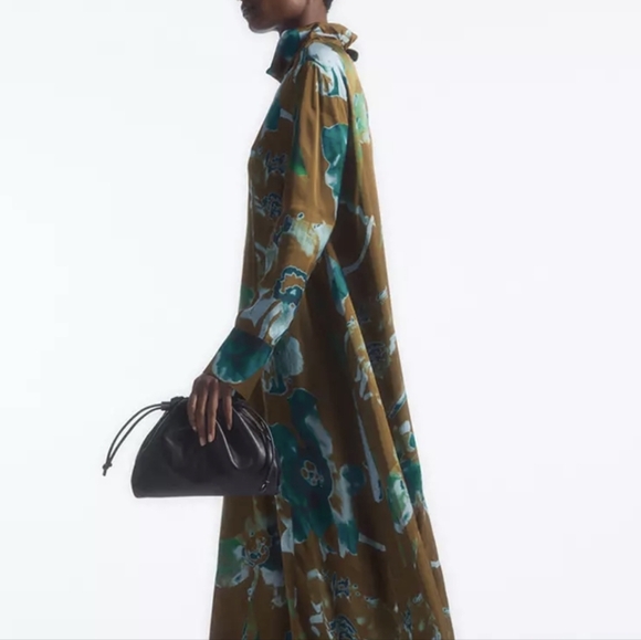 COS Dresses & Skirts - COS Brown Floral High‑Low Dress